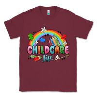 Burgundy childcare life Classic Tee - MaliasSmallBusiness