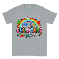 Heather Grey childcare life Classic Tee - MaliasSmallBusiness