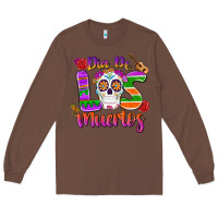 Chestnut dia de los muertos Long Sleeve Tee - MaliasSmallBusiness