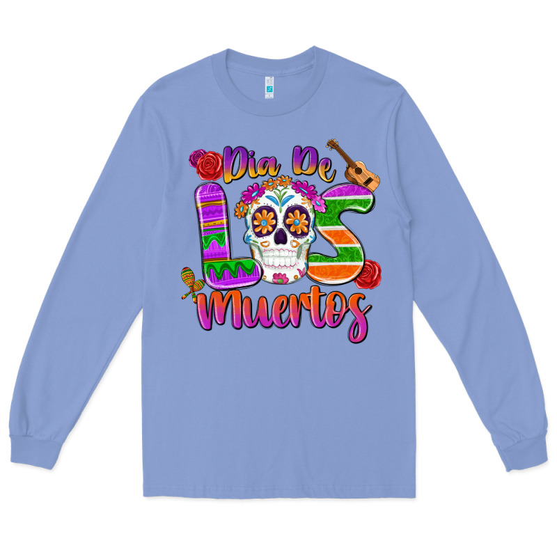 Dia De Los Muertos Long Sleeve Tee by MaliasSmallBusiness | Teevron