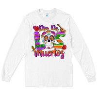 White dia de los muertos Long Sleeve Tee - MaliasSmallBusiness