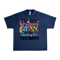 Navy 100 days of school Urban Heavy Tee - MaliasSmallBusiness