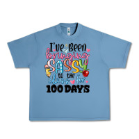 Pebble Blue 100 days of school Urban Heavy Tee - MaliasSmallBusiness