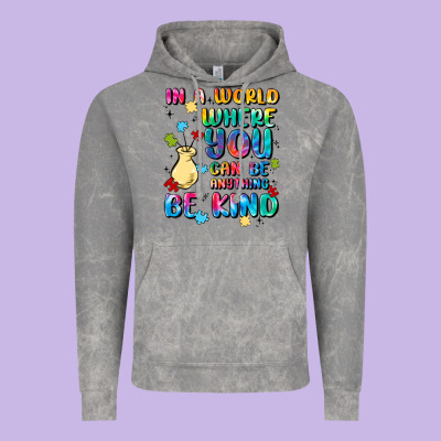 In A World Where You Can Be Anything Vintage Hoodie Designed By Maliassmallbusiness