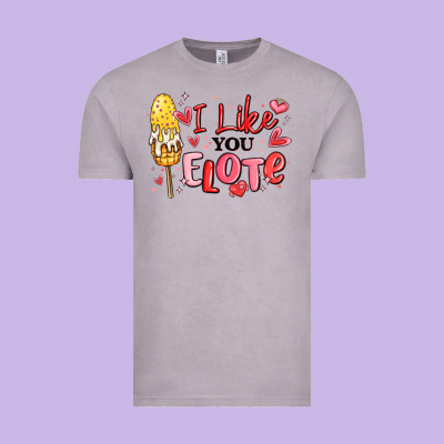 I Like You Elote Mexican Valentines Day Vintage Tee Designed By Maliassmallbusiness