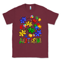 Burgundy autism Classic Tee - JahusDesignShop