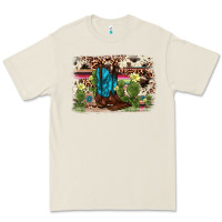 Bone cactus boot background Premium Tee - AdoDesignShop