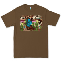Cacao cactus boot background Premium Tee - AdoDesignShop