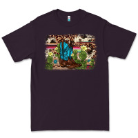 Plum cactus boot background Premium Tee - AdoDesignShop
