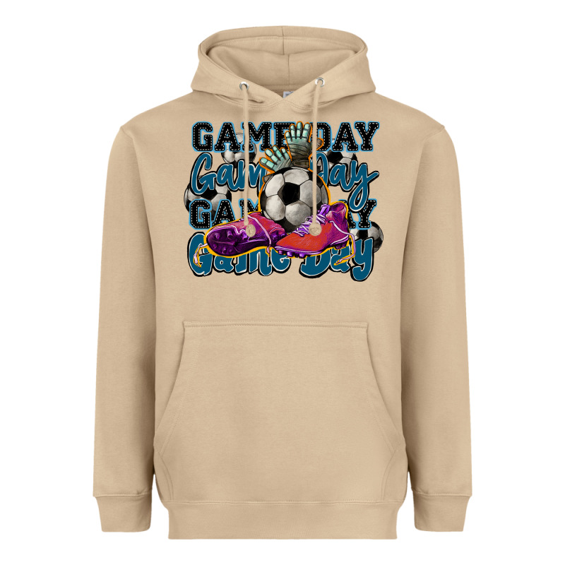 Game Day Soccer Heavyweight Hoodie by HowdyJamesFarm | Teevron