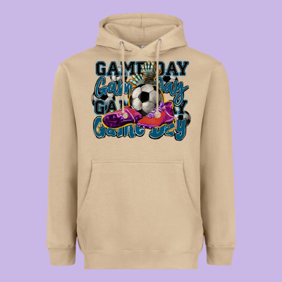 Game Day Soccer Heavyweight Hoodie Designed By Howdyjamesfarm