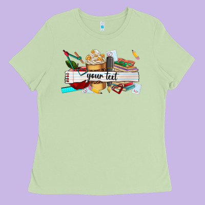 Costomized Teachers Name Ladies Tee Designed By Adodesignshop