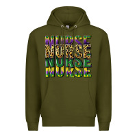 Army Green nurse mardi gras Premium Hoodie - CowGirlArtShop