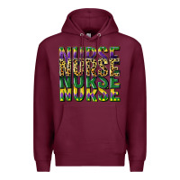 Burgundy nurse mardi gras Premium Hoodie - CowGirlArtShop