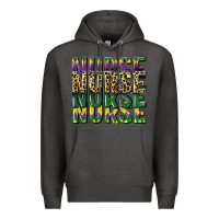 Charcoal Heather nurse mardi gras Premium Hoodie - CowGirlArtShop