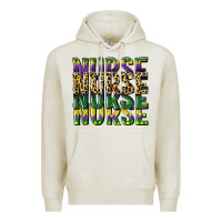 Oatmeal Heather nurse mardi gras Premium Hoodie - CowGirlArtShop