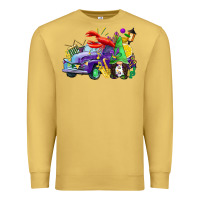Antique Gold mardi gras gnome on the truck Premium Sweatshirt - CowGirlArtShop