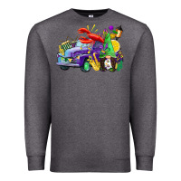 Charcoal Heather mardi gras gnome on the truck Premium Sweatshirt - CowGirlArtShop