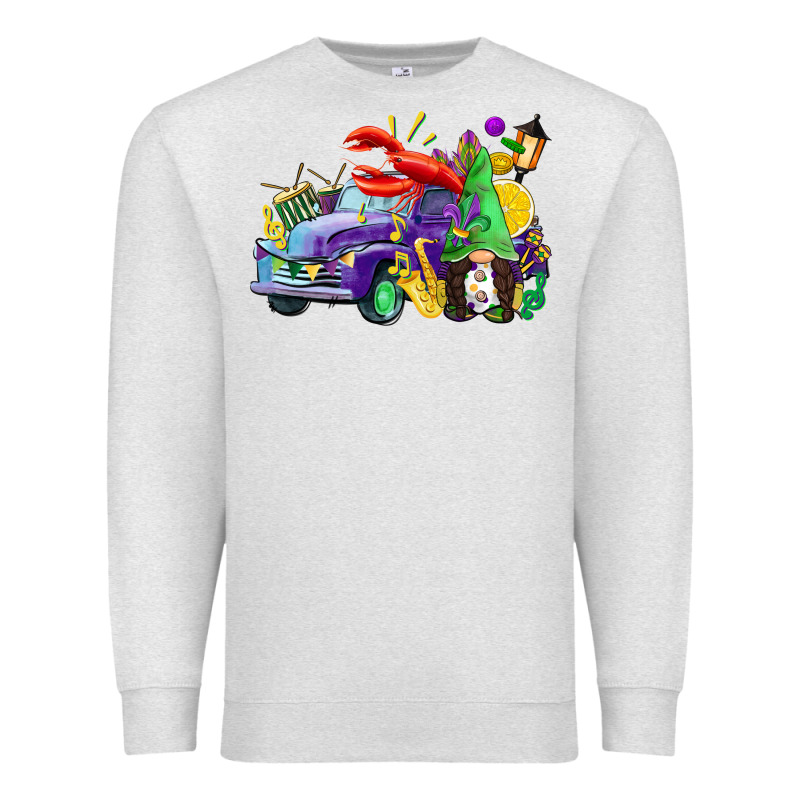 Mardi Gras Gnome On The Truck Premium Sweatshirt by CowGirlArtShop | Teevron