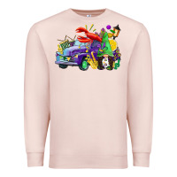 Pale Pink mardi gras gnome on the truck Premium Sweatshirt - CowGirlArtShop