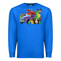 True Royal mardi gras gnome on the truck Premium Sweatshirt - CowGirlArtShop