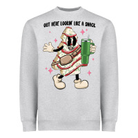 Heather Grey out here lookin like a snack Heavyweight Sweatshirt - MaliasSmallBusiness