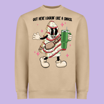 Out Here Lookin Like A Snack Heavyweight Sweatshirt Designed By Maliassmallbusiness