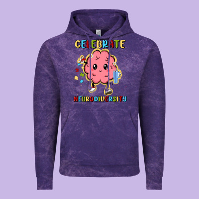 Celebrate Neurodiversity Vintage Hoodie Designed By Maliassmallbusiness