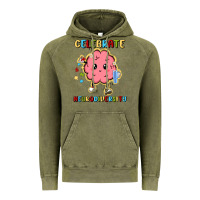 Vintage Olive celebrate neurodiversity Vintage Hoodie - MaliasSmallBusiness