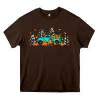 Chocolate Brown fall cactus pumpkin truck Heavy Core Tee - JahusDesignShop