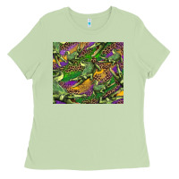 Matcha mardi gras Louisiana crocodile leopard Ladies Tee - RanaPortraitStore