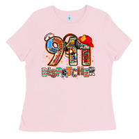 Bubblegum Pink 911 dispatcher Ladies Tee - AdoDesignShop