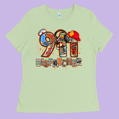 911 Dispatcher Ladies Tee Designed By Adodesignshop