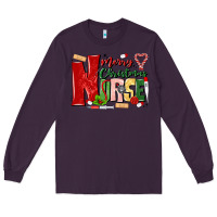 Plum merry christmas nurse Long Sleeve Tee - MaliasSmallBusiness