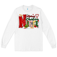 White merry christmas nurse Long Sleeve Tee - MaliasSmallBusiness