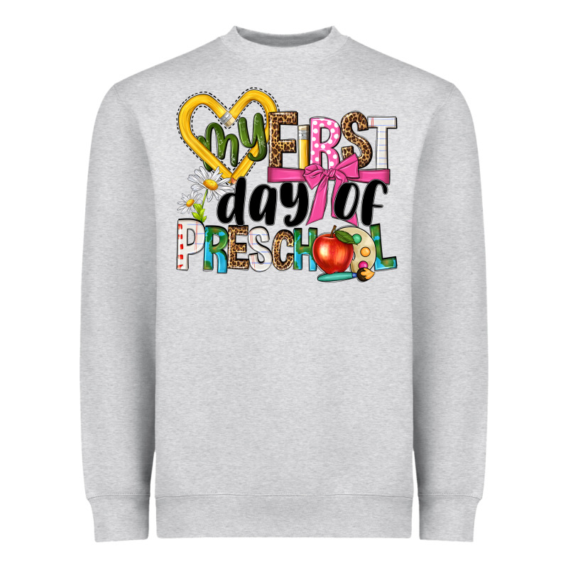 My First Day Of Preschool Heavyweight Sweatshirt by NancyCooperArtShop | Teevron