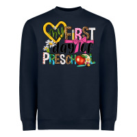Navy my first day of preschool Heavyweight Sweatshirt - NancyCooperArtShop