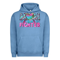 Pigment Pebble Blue Western Mom Is A Fighter Urban Hoodie - BundleAndBundleShop