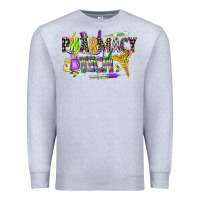 Heather Grey mardi gras pharmacy tech Premium Sweatshirt - CowGirlArtShop