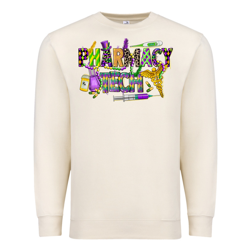 Mardi Gras Pharmacy Tech Premium Sweatshirt by CowGirlArtShop | Teevron