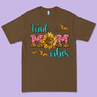 Tired Mom Vibes Premium Tee Designed By Adodesignshop