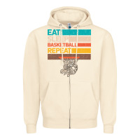 Sandshell Eat Sleep Basketball Repeat Zipper Hoodie - Bettercallsaul