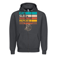Smoke Eat Sleep Basketball Repeat Zipper Hoodie - Bettercallsaul