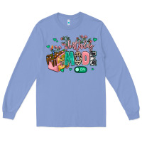 Colony Blue birthday mode on Long Sleeve Tee - MaliasSmallBusiness