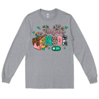 Heather Grey birthday mode on Long Sleeve Tee - MaliasSmallBusiness