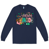 Navy birthday mode on Long Sleeve Tee - MaliasSmallBusiness