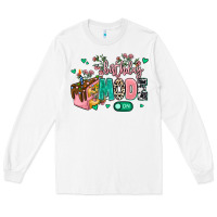 White birthday mode on Long Sleeve Tee - MaliasSmallBusiness