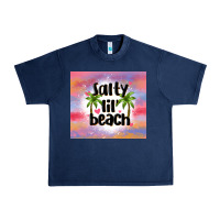 Navy salty lil' beach Urban Heavy Tee - MaliasSmallBusiness