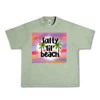 Oil Green salty lil' beach Urban Heavy Tee - MaliasSmallBusiness