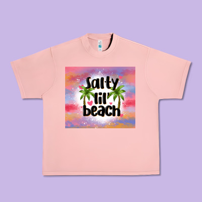 Salty Lil' Beach Urban Heavy Tee Designed By Maliassmallbusiness